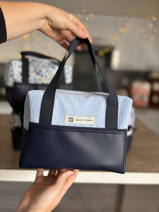 Lunch Bag Velours Océan